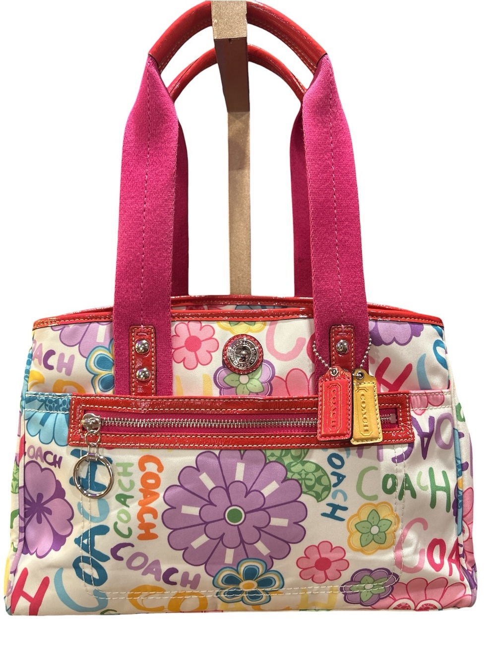Coach Daisy Multicolor Floral Nylon Tote - Picture 3 of 11